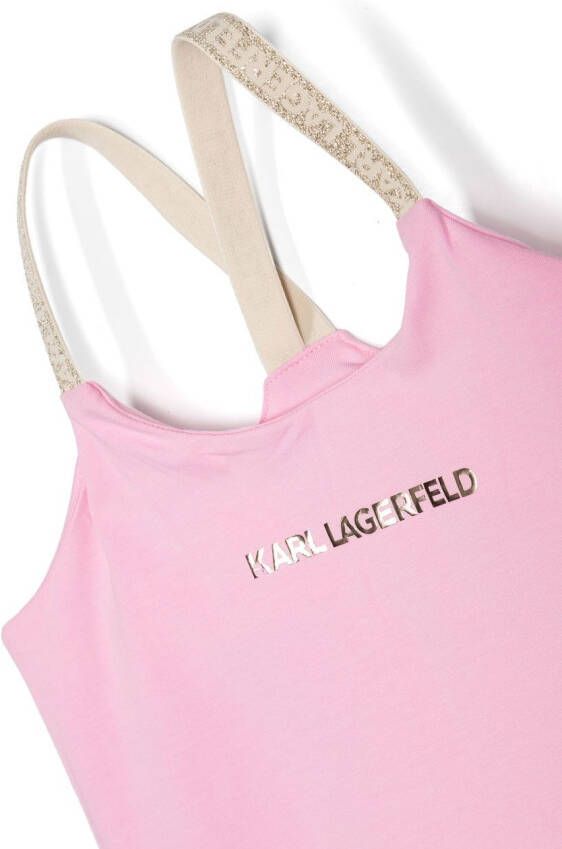 Karl Lagerfeld Kids Jersey jurk Roze