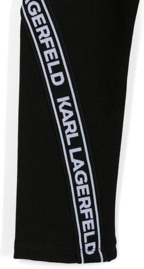 Karl Lagerfeld Kids Legging met logo vlak Zwart