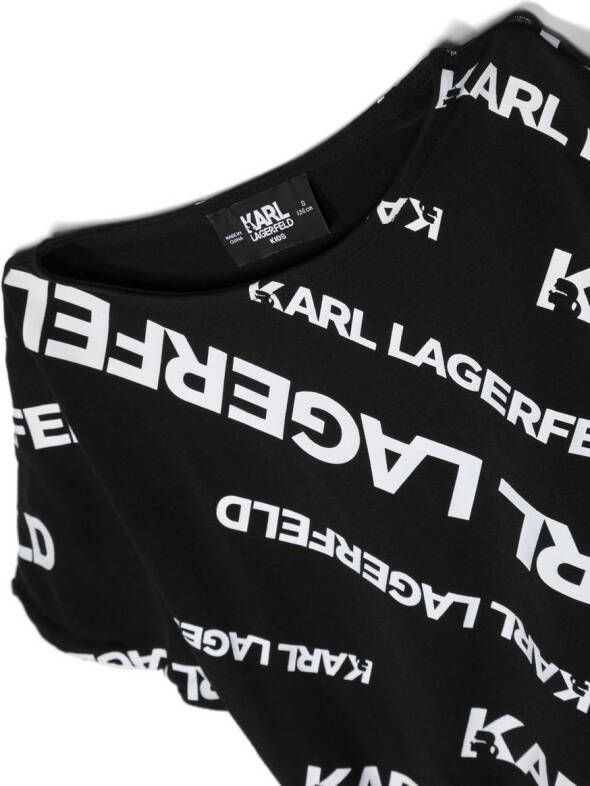 Karl Lagerfeld Kids T-shirt met logoprint Zwart