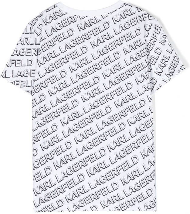 Karl Lagerfeld Kids T-shirt met ronde hals Wit