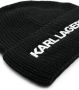 Karl Lagerfeld Kids Muts met geborduurd logo Zwart - Thumbnail 2