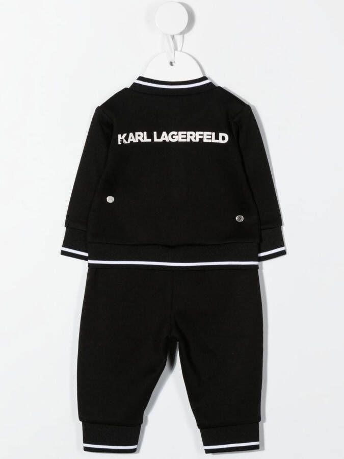 Karl Lagerfeld Kids Romper met logoprint Zwart