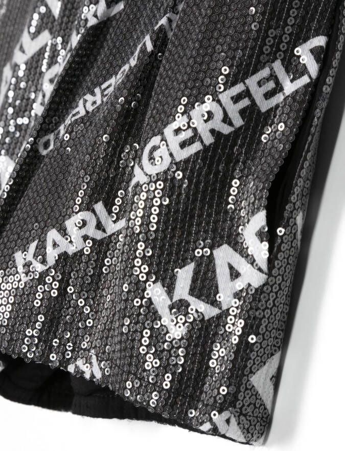 Karl Lagerfeld Kids Shorts met pailletten Zwart