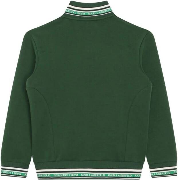 Karl Lagerfeld Kids Sweater met logoprint Groen