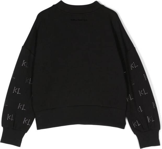 Karl Lagerfeld Kids Sweater met monogram print Zwart