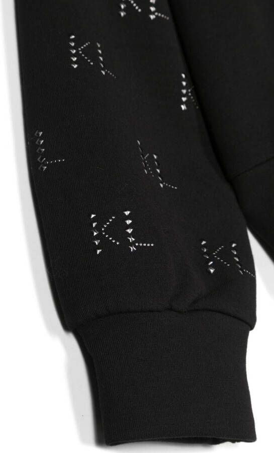 Karl Lagerfeld Kids Sweater met monogram print Zwart