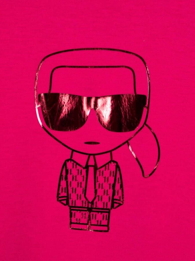Karl Lagerfeld Kids Sweaterjurk met Karl patroon Roze