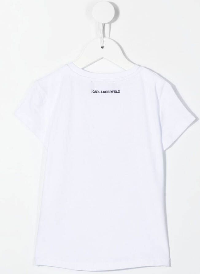 Karl Lagerfeld Kids T-shirt met logo Wit
