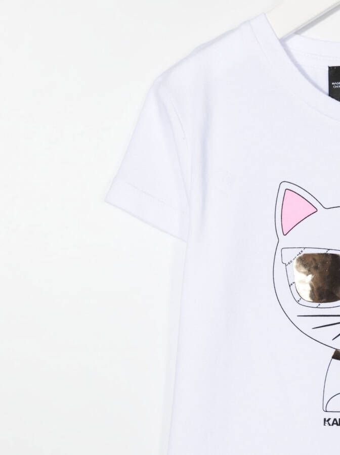 Karl Lagerfeld Kids T-shirt met logo Wit