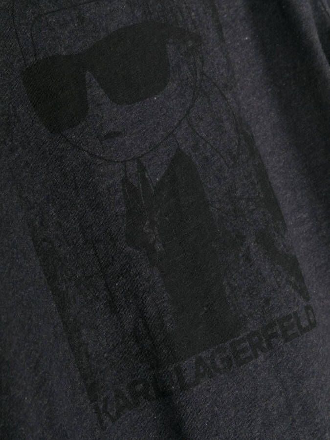 Karl Lagerfeld Kids T-shirt met logoprint Grijs