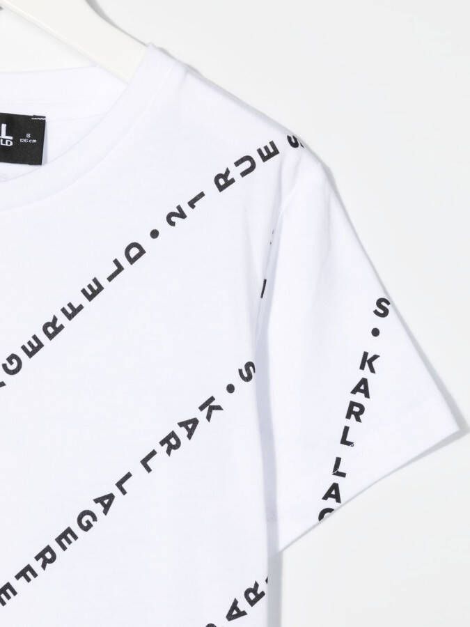 Karl Lagerfeld Kids T-shirt met logoprint Wit