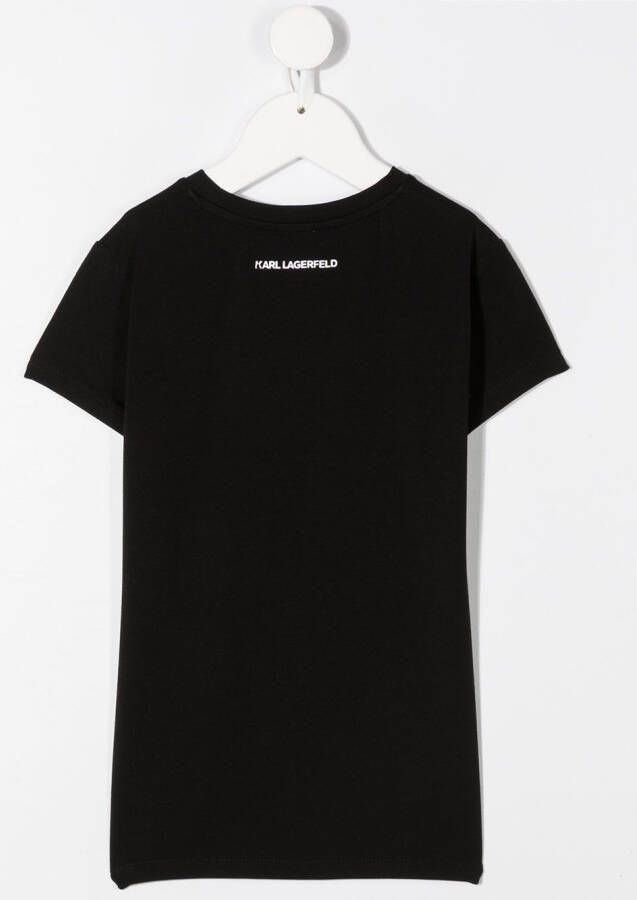 Karl Lagerfeld Kids T-shirt met logoprint Zwart