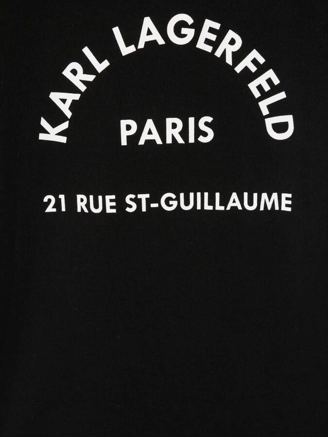 Karl Lagerfeld Kids T-shirt met logoprint Zwart