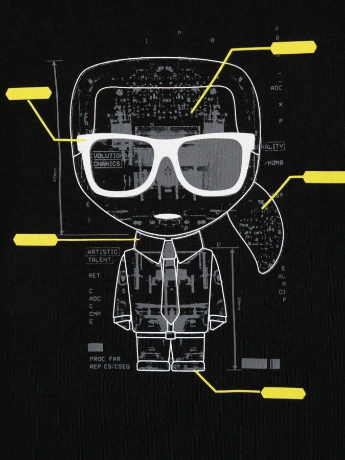 Karl Lagerfeld Kids T-shirt met patroon Zwart