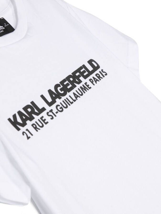 Karl Lagerfeld Kids T-shirt met rits Wit