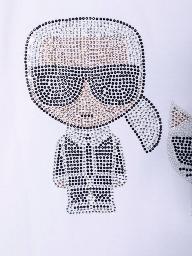 Karl Lagerfeld Kids T-shirt met studs Wit