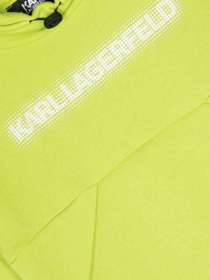 Karl Lagerfeld Kids T-shirt met trekkoord Groen