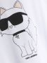 Karl Lagerfeld Kids T-shirt van katoenmix Wit - Thumbnail 2