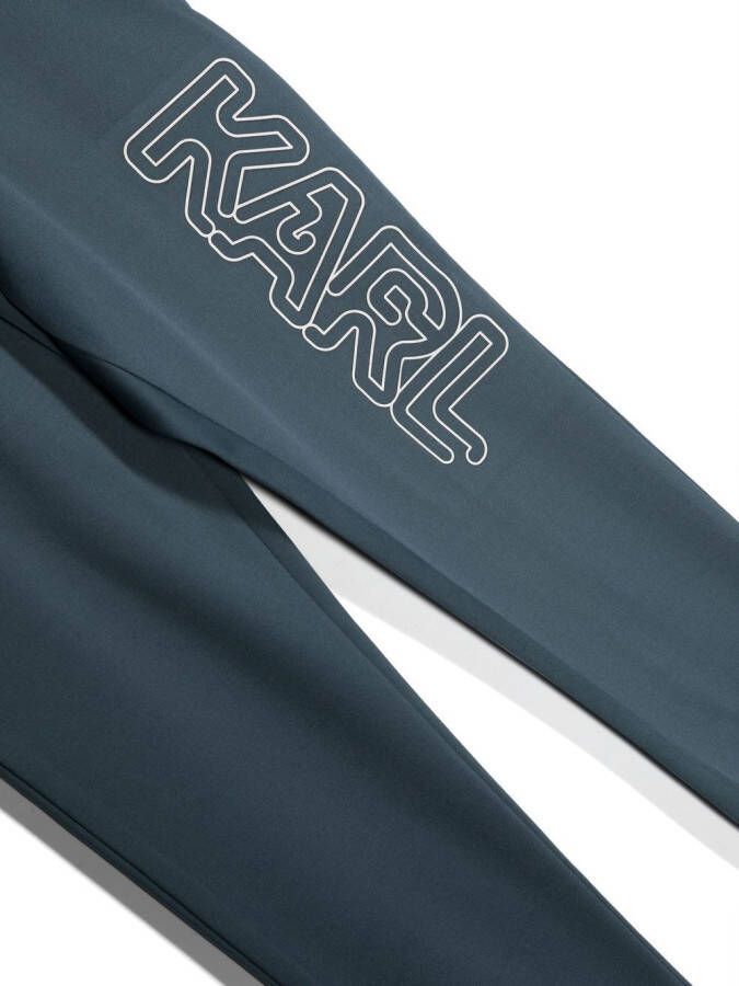 Karl Lagerfeld Kids Trainingsbroek met logoprint Blauw