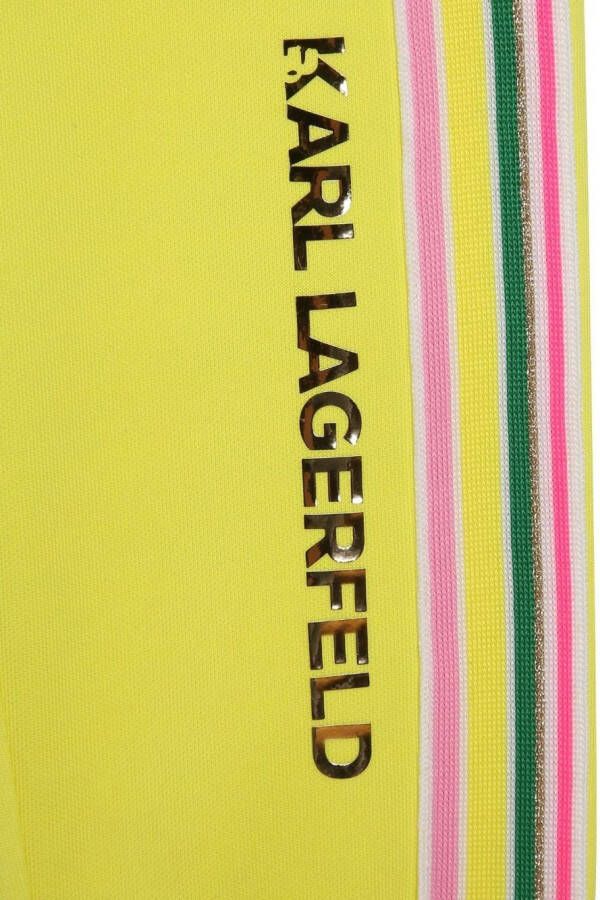 Karl Lagerfeld Kids Trainingsbroek met logoprint Geel