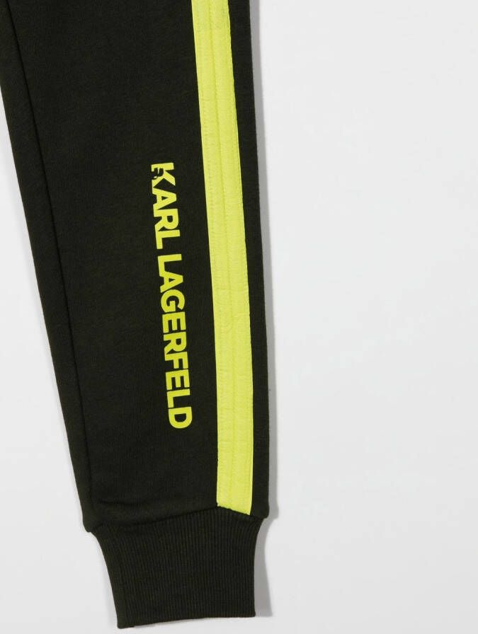 Karl Lagerfeld Kids Trainingsbroek met logoprint Groen