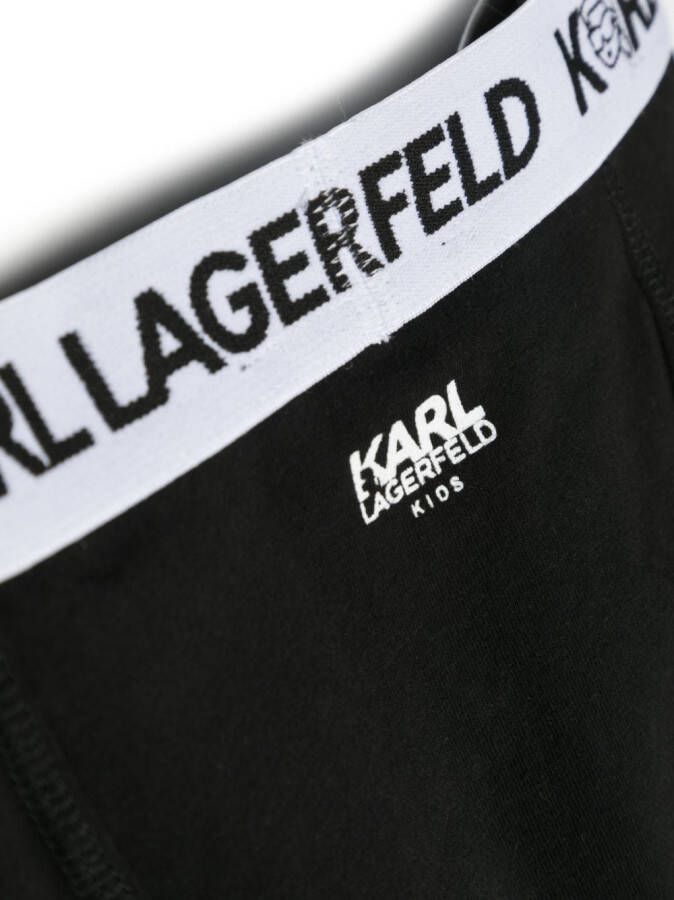 Karl Lagerfeld Kids Twee slips met logoband Zwart
