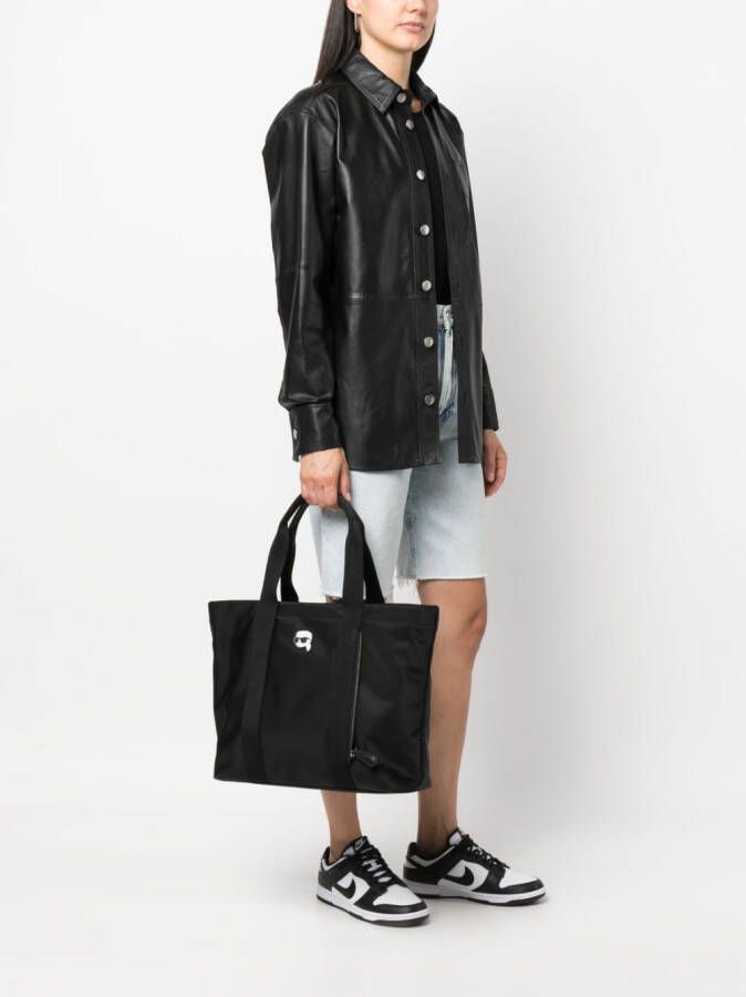 Karl Lagerfeld Ikon shopper met rits Zwart