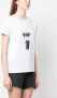 Karl Lagerfeld Ikonik T-shirt van biologisch katoen Wit - Thumbnail 3