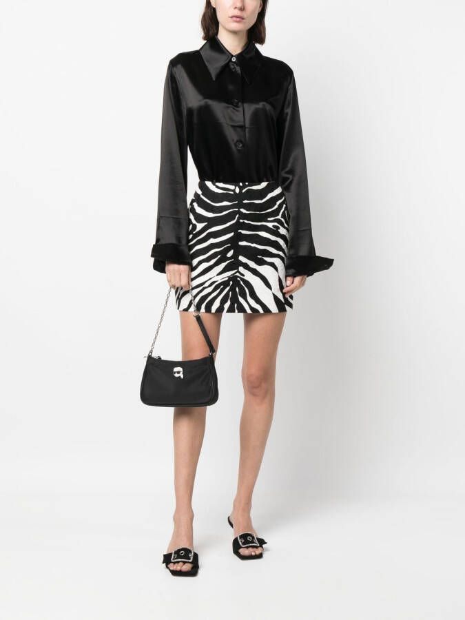 Karl Lagerfeld Ikon schoudertas met applicatie Zwart