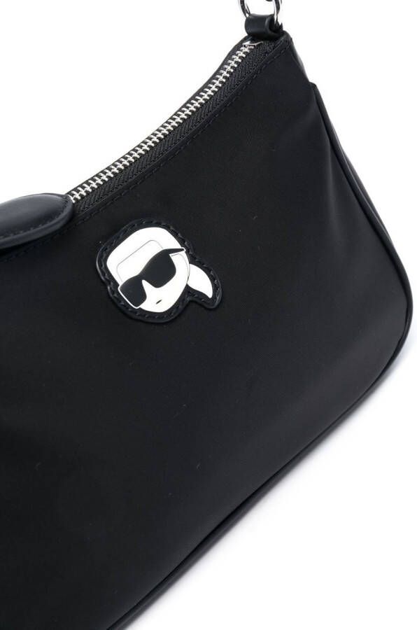 Karl Lagerfeld Ikon schoudertas met applicatie Zwart