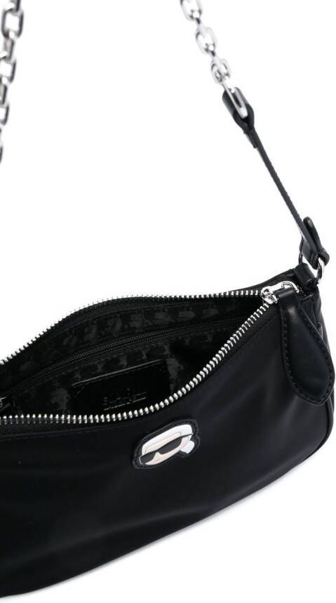 Karl Lagerfeld Ikon schoudertas met applicatie Zwart