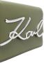 Karl Lagerfeld K Signature leren schoudertas Groen - Thumbnail 4