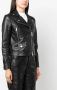 Karl Lagerfeld Leren bikerjack Zwart - Thumbnail 3