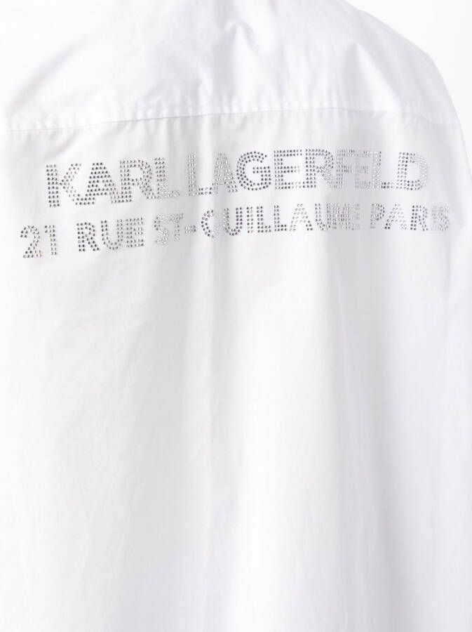 Karl Lagerfeld T-shirt met verfraaid logo Wit