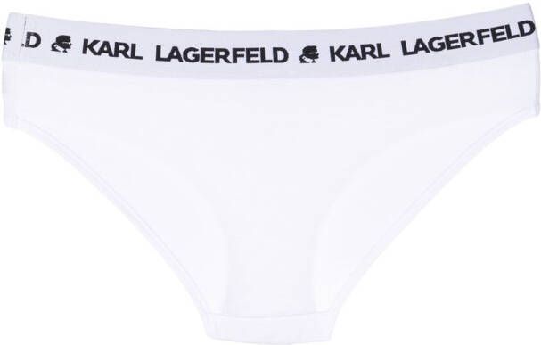 Karl Lagerfeld Set van twee slips met logo Wit