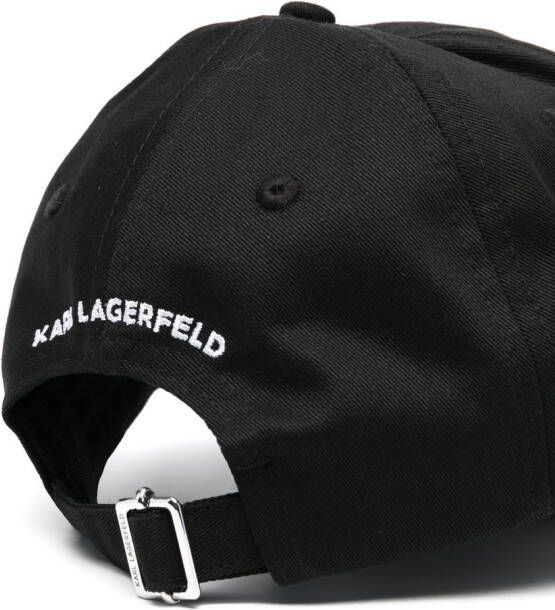 Karl Lagerfeld Honkbalpet met logo-applicatie Zwart
