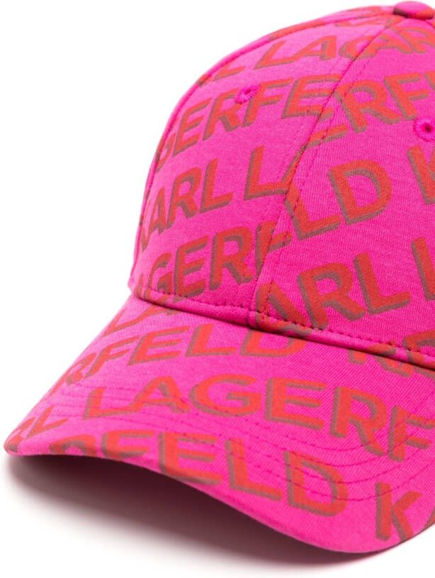 Karl Lagerfeld Honkbalpet met logoprint Roze