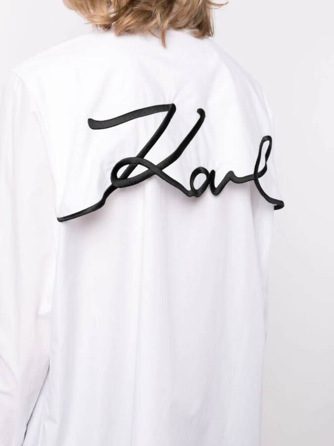 Karl Lagerfeld Blouse met logoprint Wit