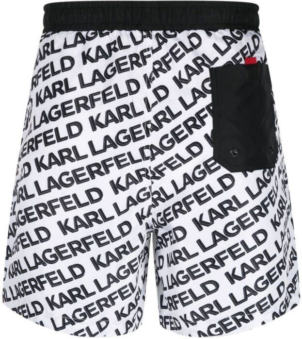 Karl Lagerfeld Rue St-Guillaume trainingsshorts met logo Wit