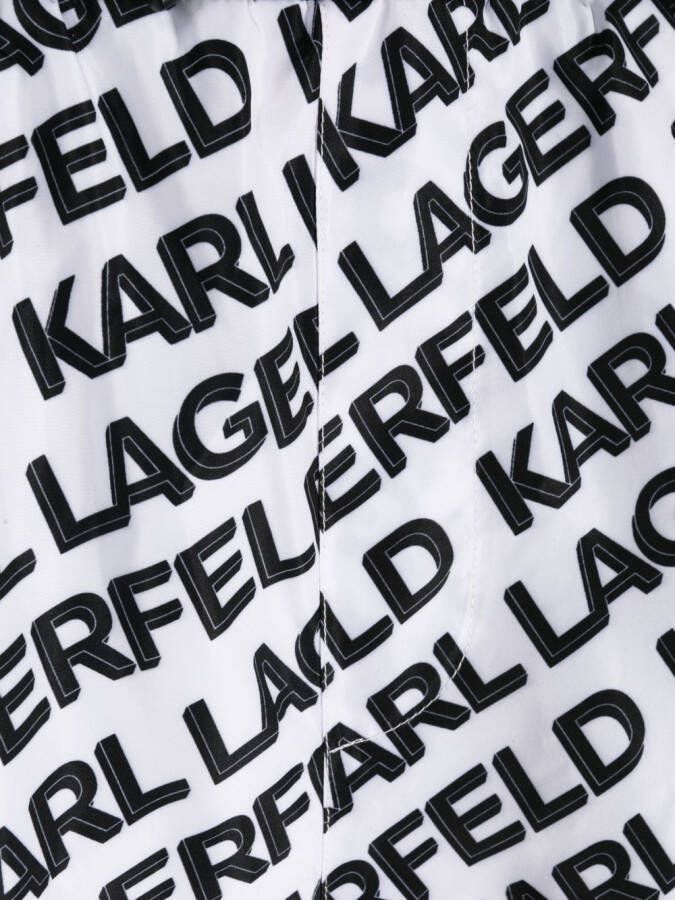Karl Lagerfeld Rue St-Guillaume trainingsshorts met logo Wit