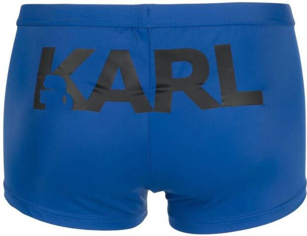 Karl Lagerfeld Zwembroek met logoprint Blauw