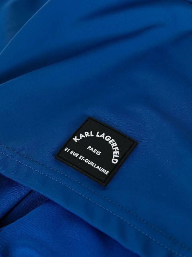 Karl Lagerfeld Zwembroek met logoprint Blauw