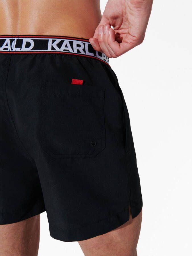Karl Lagerfeld Essential zwembroek met logoprint Zwart
