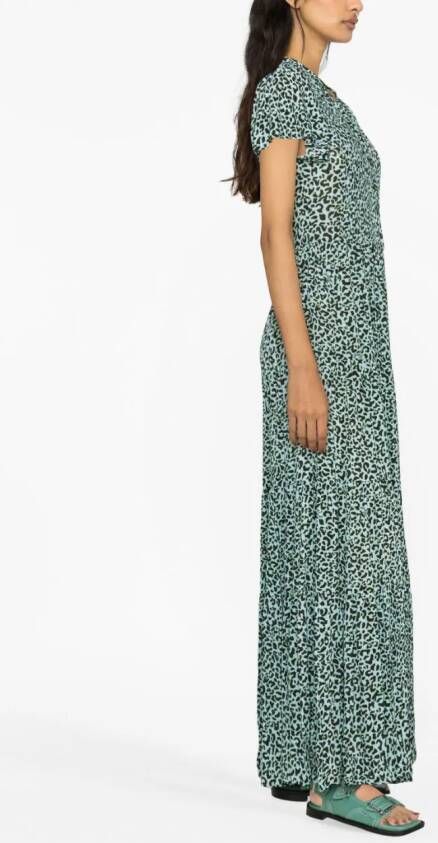Karl Lagerfeld Maxi-jurk met luipaardprint Blauw