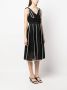 Karl Lagerfeld Midi-jurk met geborduurd kant Zwart - Thumbnail 3