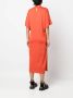 Karl Lagerfeld Midi-jurk met gestrikte taille Oranje - Thumbnail 4