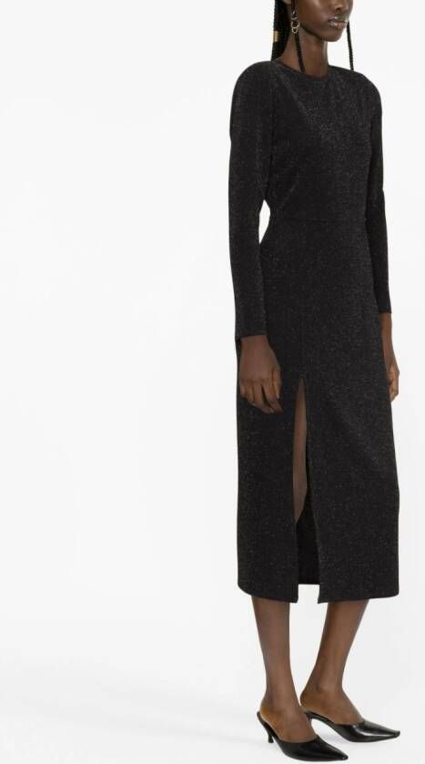 Karl Lagerfeld Midi-jurk met lange mouwen Zwart
