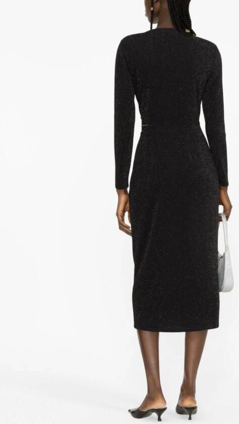 Karl Lagerfeld Midi-jurk met lange mouwen Zwart