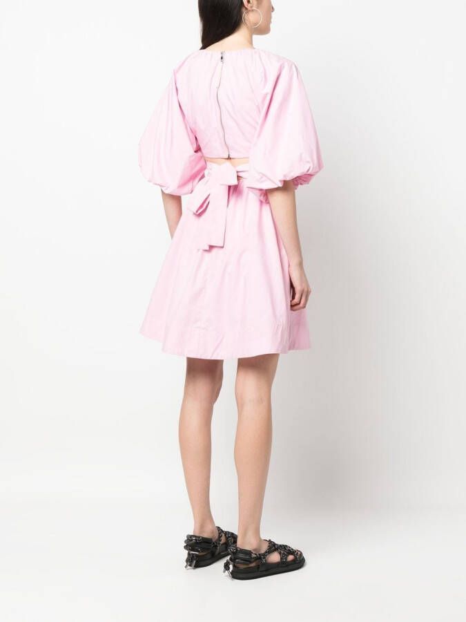 Karl Lagerfeld Midi-jurk met pofmouwen Roze