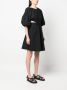 Karl Lagerfeld Midi-jurk met pofmouwen Zwart - Thumbnail 3